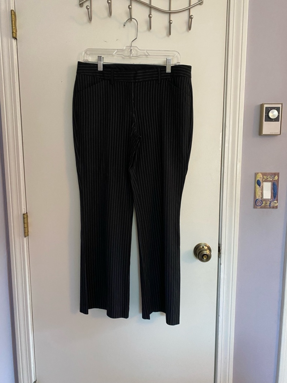 Vintage Y2K Express Editor Black Pinstripe Dress Pants